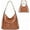 Brown, variant on PU Leather Rucksack Bag for Women Ladies Backpacks Convertible Shoulder Bags Womens Backpack Medium Casual Daypack