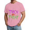 thumbnail image 3 of Men's Halloween Short Sleeve Crewneck T-Shirt, Trick or Treat Casual Halloween Costumes Tops for Autumn Outdoor Daily Fashion Wear, 3 of 4