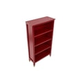 thumbnail image 5 of 4 Shelf Narrow Bookcase - Red, 5 of 6