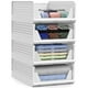 thumbnail image 1 of Sorbus Organizador de Estantes Apilables - Juego de 4 Cestas Pequeñas para Armario, Baño, Cocina y Garaje - Blanco, 1 of 4