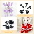 thumbnail image 4 of 267pcs Craft Eyes Nose Set 5 Sizes Safety Nose and Eyes Black Plastic Teddy Bear Eyes with 142pcs Washer for Amigurumi Stuffed Puppet Bear Animal DIY Making 6-17mm DIY, 4 of 6