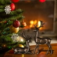 thumbnail image 6 of Christmas Deer Ornament - European Style Creative Electroplated Golden Deer Wine Cabinet Ornaments For Home Living Rooms Tv Cabinets Modern Home Decoration Deer Ornaments, 6 of 7