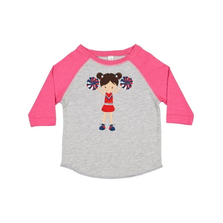 

Inktastic Cheerleaders Cheerleading Cute Girl Brown Hair Gift Toddler Toddler Girl T-Shirt