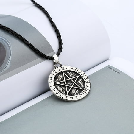 Majestic Large Pendant - Outtop Pendant Necklace Large Rune Nordic Viking Pentagram Jewelry Wiccan Pagan Norse