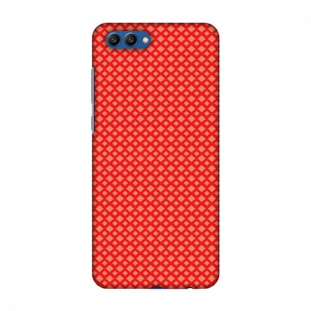 Huawei Honor View 10 Case, Premium Handcrafted Printed Designer Hard Snap on Shell Case Back Cover with Screen Cleaning Kit for Huawei Honor View 10 - Carbon Fibre Redux Candy Red 7