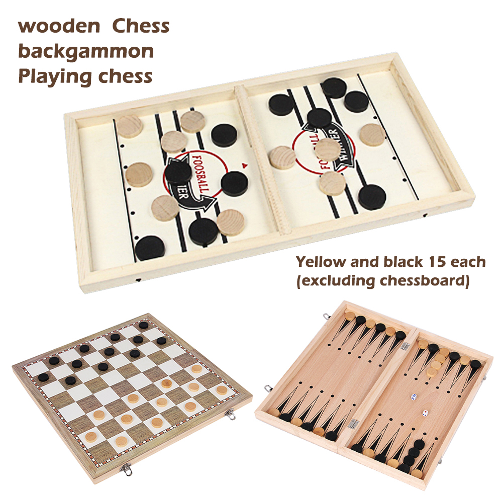 Kotyreds 30pcs Wooden Chess Pieces Draughts Checkers Backgammon Pieces ...