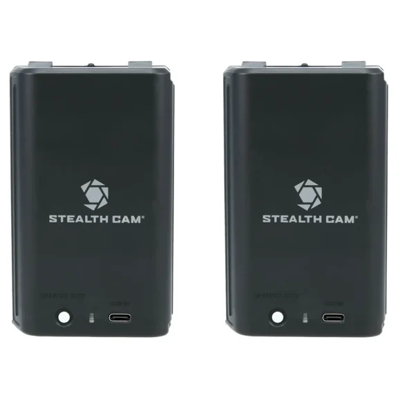 Stealth Cam FieldMAX Lithium-Ion High Capacity Battery Pack 2-Pack, 12V 5000mAh, USB Charging (STC-RCBATC-2PK)