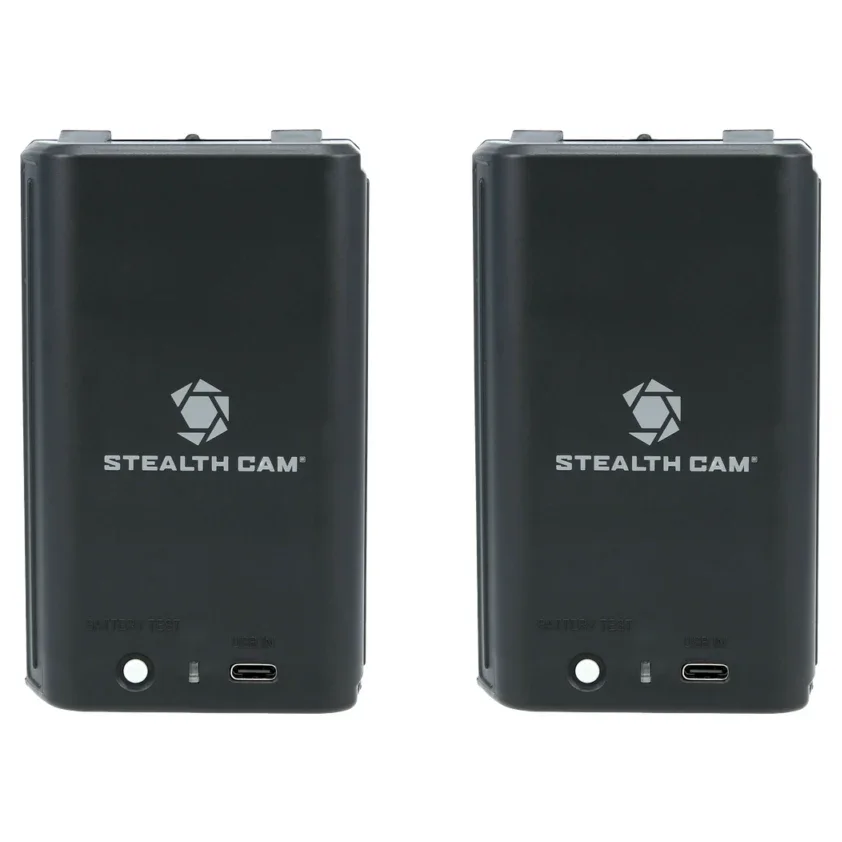 Stealth Cam FieldMAX Lithium-Ion High Capacity Battery Pack 2-Pack 12V 5000mAh USB Charging (STC-RCBATC-2PK)