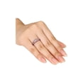thumbnail image 3 of 1/2 Carat (Ctw) Morganite Heart Promise Ring with Diamonds in Rose Plated Sterling Silver, 3 of 4