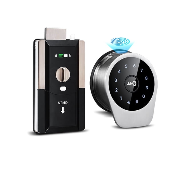 Serrure de Porte, Serrure de Porte Intelligente Électronique Automatique avec Empreinte Digitale Biométrique, Code Riflé, Serrure Sans Clé avec TTlock, Facile à Installer