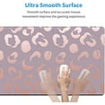 thumbnail image 3 of Pink Rose Gold Leopard Print Gaming Mouse Pad - 35.4x15.7 Inch, Extended Waterproof Cheetah Desk Pad, Non-Slip Rubber Base, Large Keyboard Mat for Work/Office/Home, 3 of 6