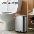 thumbnail image 7 of Arlopu Step Trash Can Combo Set, 13.2 Gallon & 1.3 Gallon, Stainless Steel Garbage Bin with Foot Pedal for Kitchen, Home, Office, Soft-Close Lid, 7 of 7