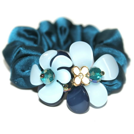 Elastic Flower Rope No Dent Hair Ties Bands Ponytails Holders