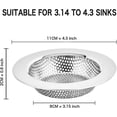 thumbnail image 5 of Kitchen Sink Strainer, Stainless Steel Sink Strainers with Large Wide Rim 4.3" Diameter for Kitchen Sinks - 3 Pack, 5 of 5