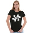 thumbnail image 4 of Different Not Less Autism Puzzle Womens Slim Fit Graphic Tee Brisco Brands S, 4 of 5