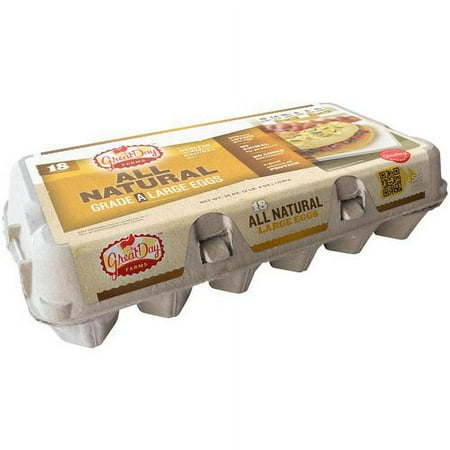 Great Day Farms All Natural Large Grade A Eggs, 18 ct