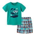 thumbnail image 4 of JUMEYU Boys Pajamas Set Baby Baby-Boys Pajamas, Tee and Pant 2-Piece Pjs Set Soft Cotton 5T 6T (Dark Green,5-6 Years), 4 of 7