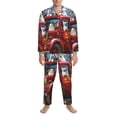 thumbnail image 3 of Sikiie Halloween Pets Pumpkins Mens Pajama Set, Soft Warm Long Sleeve Sleepwear, Cozy Button-Down Pjs for Men-Large, 3 of 7