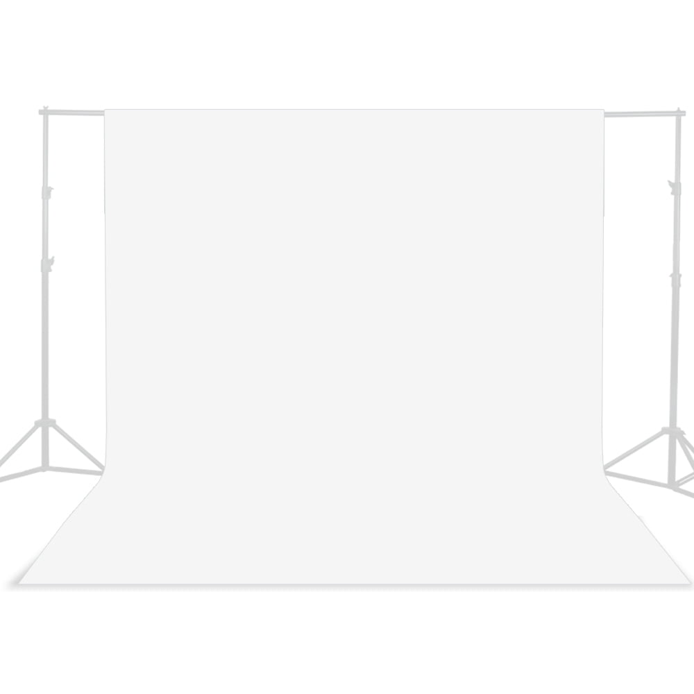 LS Photography 5 ft X 10 ft White Chromakey Photo Video Studio Fabric Backdrop, Background Screen, Pure White Muslin, Photography Studio, WMT1024