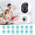 thumbnail image 2 of GPED Baby Monitor with Dual Cameras, 2K HD Wifi Cameras for Home Security/Baby Monitor/Pet Camera, 360° PTZ & Fixed Camera, Two-Way Audio, Motion Tracking&Full-Color Night Vision for Baby Pet Elderly, 2 of 7