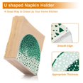 thumbnail image 5 of Yayeee Napkin Holder for Table Set of 2 Kitchen Paper Tissue Organization, Green and White Pattern, 5 of 8