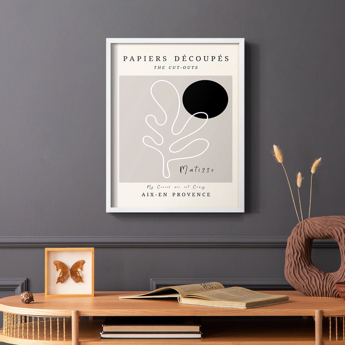 Matisse CCCLXXIII in White Solid Wood 11 x 14 Framed Print