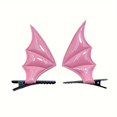 thumbnail image 1 of 2pcs Cyberpunk Bat Wings Hair Clip - Y2K Style Barrette for Cosplay, Parties, and Halloween - Devil Hair Accessory, 1 of 5