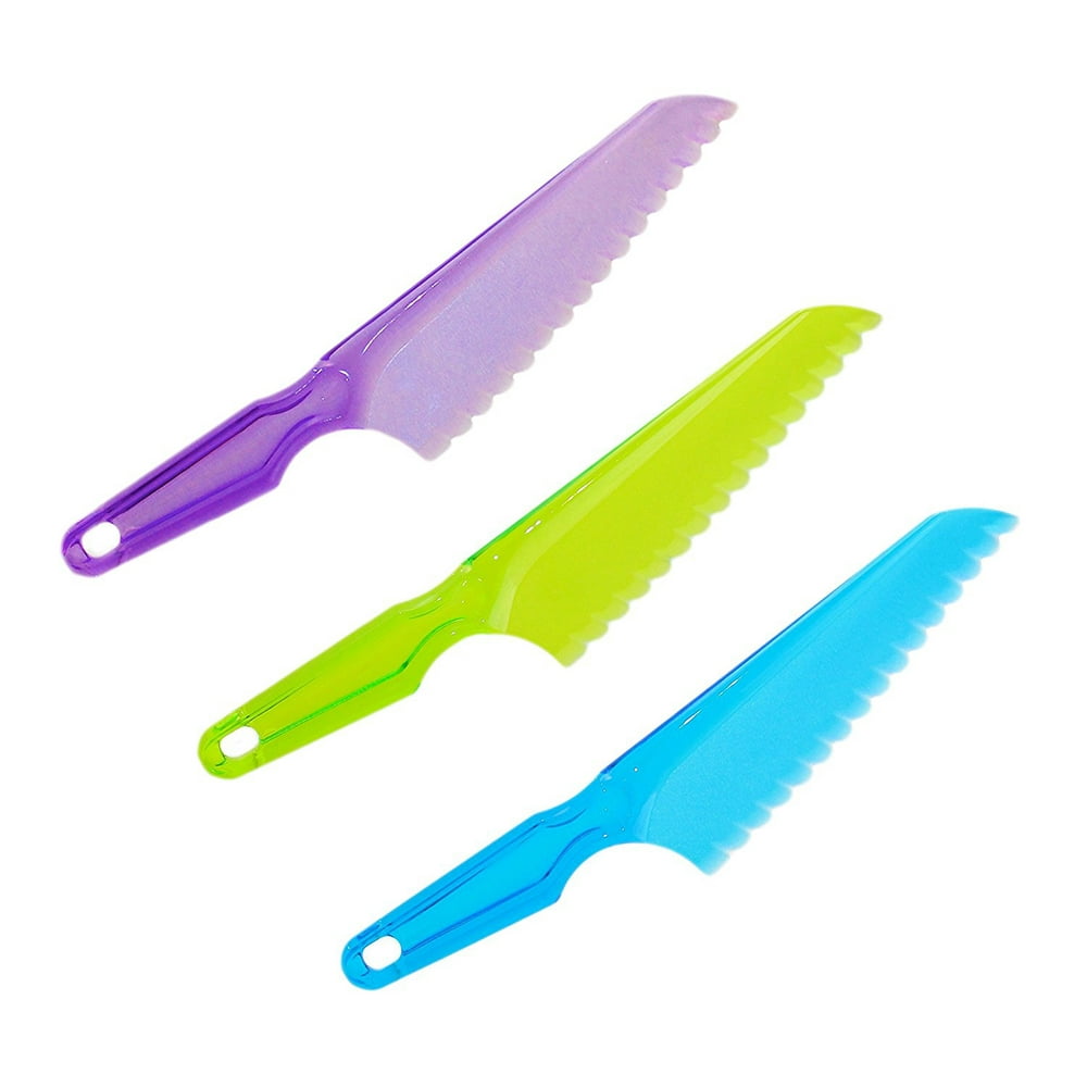 Plastic Serrated Lettuce Knife, Colors may vary