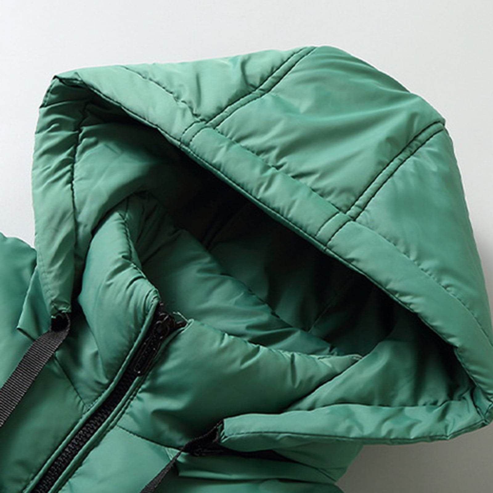 Dagegui Mens Zip Up Vest Puffer Warm Winter Sleeveless Jackets Fall Pockets Coats Lightweight Outdoor Running Hiking Travel Vests with Detachable Hood Green XXXXL