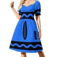 thumbnail image 2 of Vestido de disfraz grupal para fiesta de Halloween con caja de crayones azules Vestidos de verano para mujer Ropa femenina, 2 of 7