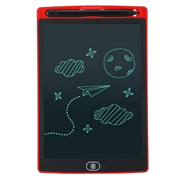 Slatcetga 8.5in LCD Writing Tablet Electronic Writing & Drawing Board Doodle Pad (Red)