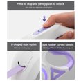 thumbnail image 3 of Pet Retractable Dog Leash 16ft/5m With LED light | Reflective Nylon Tape Retractable Leash With Collar (Purple), 3 of 7
