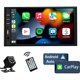 thumbnail image 1 of Naifay Estéreo de coche de doble DIN compatible con Apple Carplay y Android Auto, pantalla táctil HD de 7 pulgadas, receptores de audio para coche, Bluetooth, cámara de respaldo, Mirror Link, USB/AUX/, 1 of 5