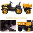 thumbnail image 4 of Eastvita 12V Ride on Car Ride on Toys Tractor w/Trailer Dual Motors Remote 6 Wheels Safety Belt LED Music, 4 of 7