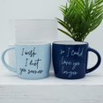 thumbnail image 5 of TMD Retail Ceramic Mug Set of 2 - I Wish I Knew You Sooner So I Could Love You Longer Themed Mugs - Ceramic Mugs with Light Blue & Navy Color - 18 Oz Ceramic Mug for Bridal Parties, Wedding Gift, Etc., 5 of 5