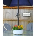 thumbnail image 4 of AuldHome Design Umbrella Planter for Patio Table w/ Umbrella Hole (White), Enamelware Half-Circle Planter Pots, 4 of 9