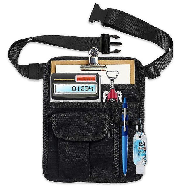 Server Apron Waist Apron with Pockets Restaurant Waist Money Apron Bag Canvas Apron Bag with Adjustable Belt Buckle Waitress Accessories with Poc