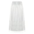 thumbnail image 6 of Miutii Women Satin Half Slip Lace Underskirt Long Petticoat Extender with Lace Trim White XL, 6 of 8