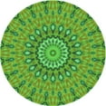 thumbnail image 1 of Ahgly Company Indoor Round Patterned Nebula Green Area Rugs, 8' Round, 1 of 6