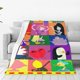 thumbnail image 1 of Manta de viaje de Hora de Aventuras, suave y afelpada, ideal para dormitorio, sala de estar, sofá, oficina, regalo para todas las estaciones para mujeres, hombres, niñas y niños., 1 of 7