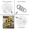 thumbnail image 3 of Farmhouse Sunflowers Shower Curtain, Waterproof Shower Curtains for Bathroom, Western Star Country Bird Pine Cone Washable Fabric Bathtub Curtain Set Bath Decor with 12 Hooks Extra Long 72"x96", 3 of 6