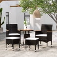 thumbnail image 1 of vidaXL 5 Piece Garden Lounge Set Poly Rattan Black, 1 of 5
