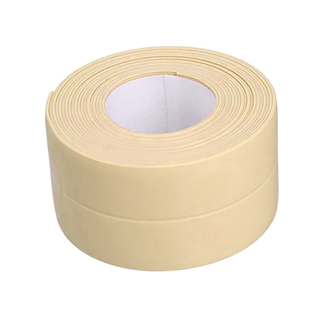 Waterproof Wall Sealing Strip Self Adhesive Tape Caulk for Kitchen Bathroom, 1.5 Beige