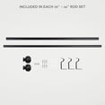 thumbnail image 6 of Exclusive Home Clancy 1" Curtain Rod and Finial Set, Adjustable 35"-66", Black, 6 of 8