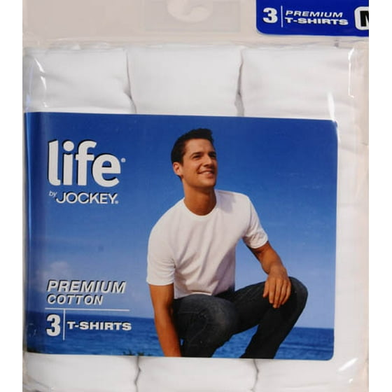 Life by Jockey - Men's T-Shirts, White, 3-Pack - Walmart.com