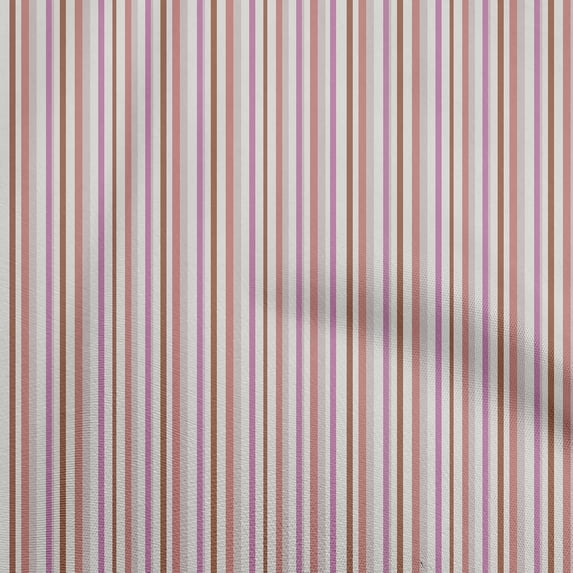 oneOone Cotton Cambric Brown Fabric Stripes Sewing Fabric By The Yard Printed Diy Clothing Sewing Supplies 56 Inch Wide