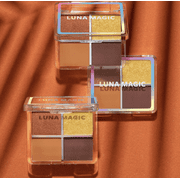 LUNA MAGIC High Pigment Travel Makeup Quad Eye Shadow Palette, Desert Heat, Mini