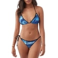 thumbnail image 1 of KLL Beautiful Ocean Dolphin Print Bikini Set for Women,String Two Piece Halter Top Triangle Bikini Set with Tie Side Bottom Sexy Swimsuit Bathing Suits, 1 of 6