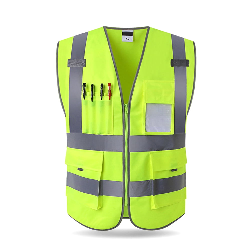 HiVis Safety Vest Reflective Jacket Security Waistcoat Warp Knitting