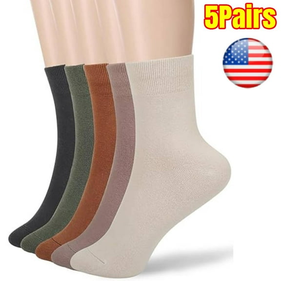 5 Pairs Women Thin Cotton Socks Soft Cozy Socks Cute Ankle Crew Socks